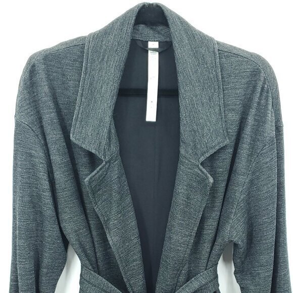 Lululemon Merino Wool Clutch Jacket/Coat 8 Black/Gray - Picture 5 of 16
